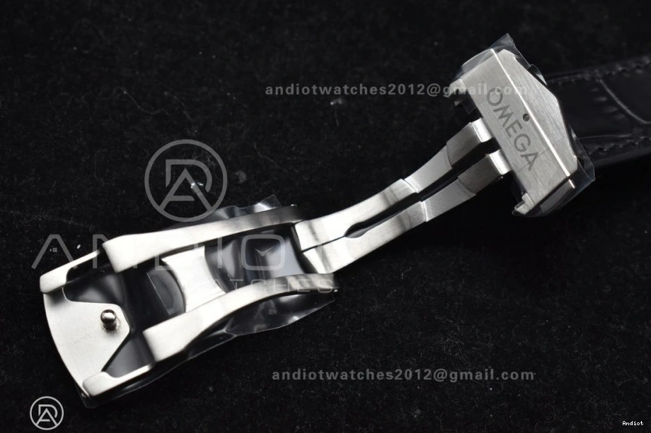 Gray Best Strap Constellation Edition 1:1 Gummy SS VSF Super A8900 on Black Clone Dial 0208